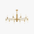 Modern Gold Cylindrical Metal Chandelier With Dimmable Lighting