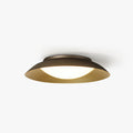 Aurora Brass Round Flush Mount Ceiling Light