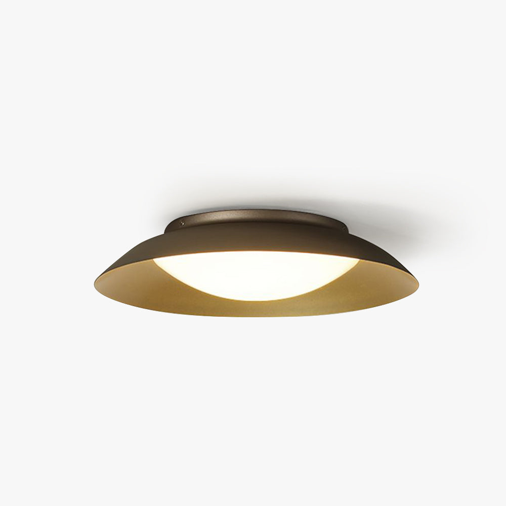 Aurora Brass Round Flush Mount Ceiling Light