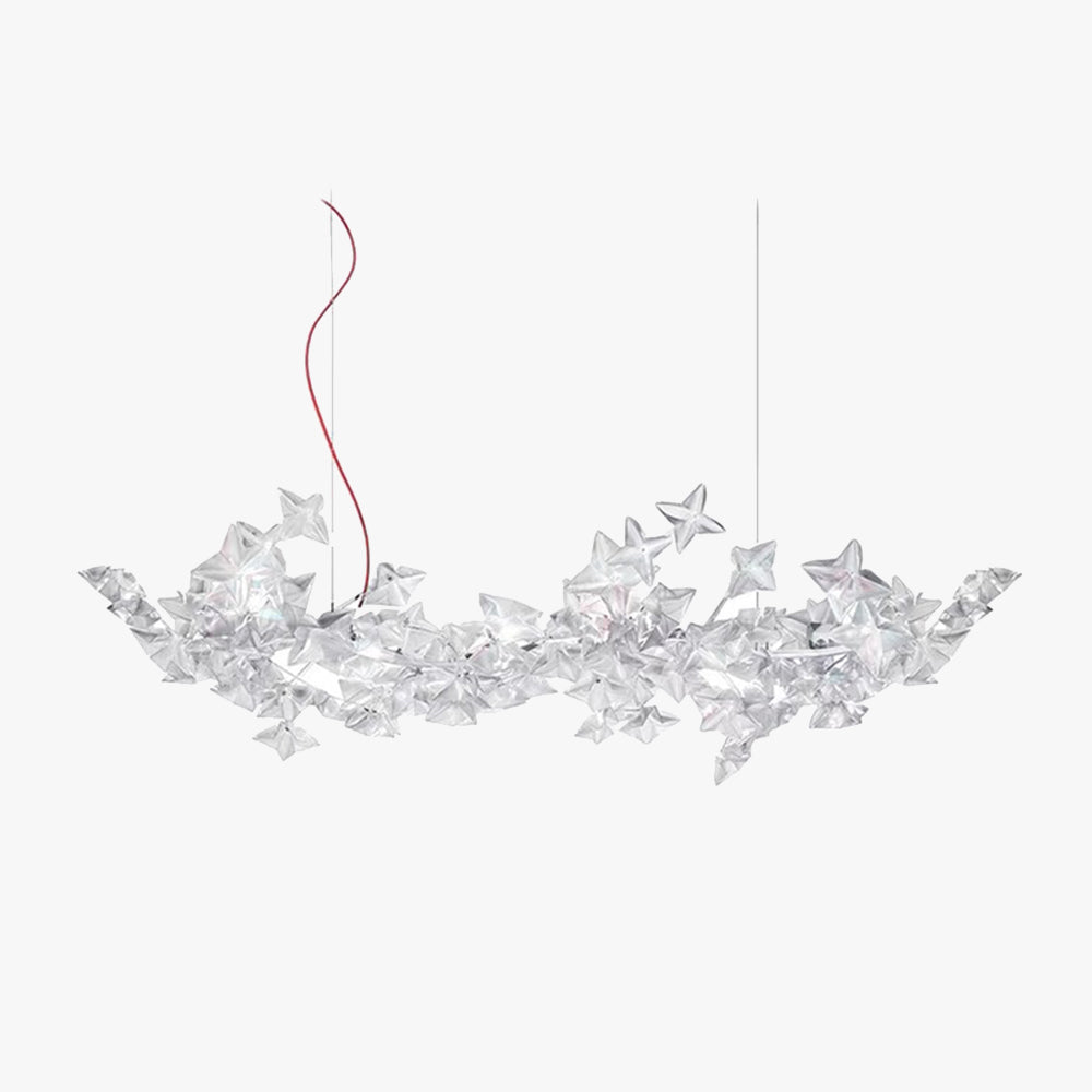 Silver Star Pendant Light for Living Room Ambient Glow