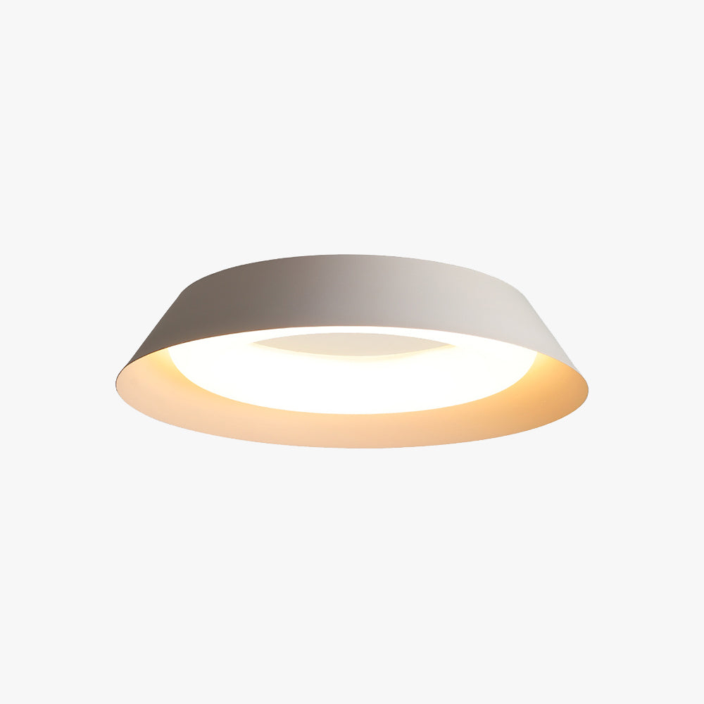 White Metal Nordic Flush Mount Ceiling Light With Acrylic Shade