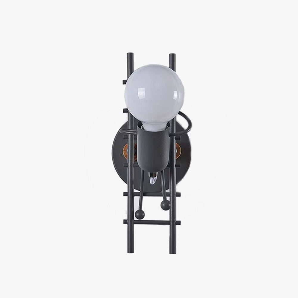 Industrial Metal And Wood Wall Light With Grey White Or Green Finish