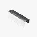 Water Texture Solar Outdoor Wall Light Black Metal