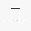 Wave Linear Pendant Light For Modern Ambience Black White