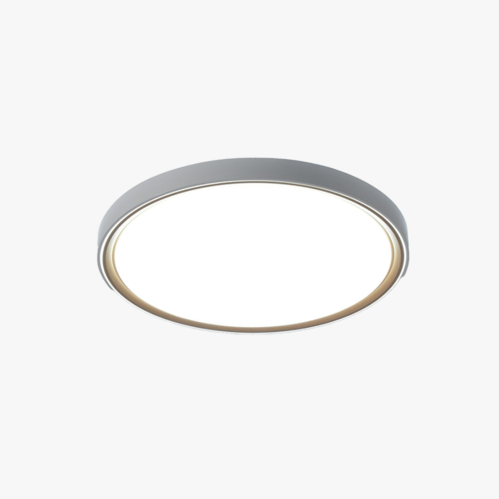 Minimalist Gold Round Square Metal Flush Mount Ceiling Light