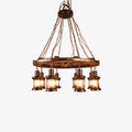 Vintage Rudder Pendant Light in Walnut Wood and Metal