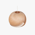 Durable Farmhouse Metal Pendant Light In Brown Wood Finish