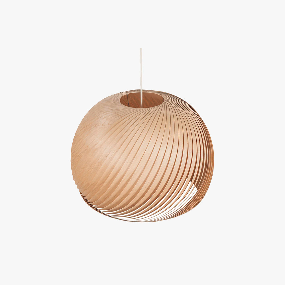 Durable Farmhouse Metal Pendant Light In Brown Wood Finish