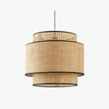 Rattan and Metal Pendant Light for Cozy Spaces