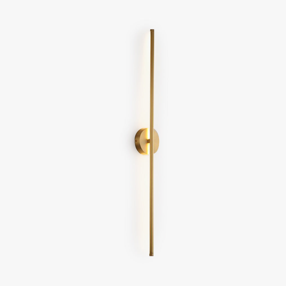 Gold Finish Linear Indoor Wall Light With Metal Frame Dimmable