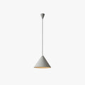 Grey Minimalist Cone Pendant Light With Ambient LED Glow