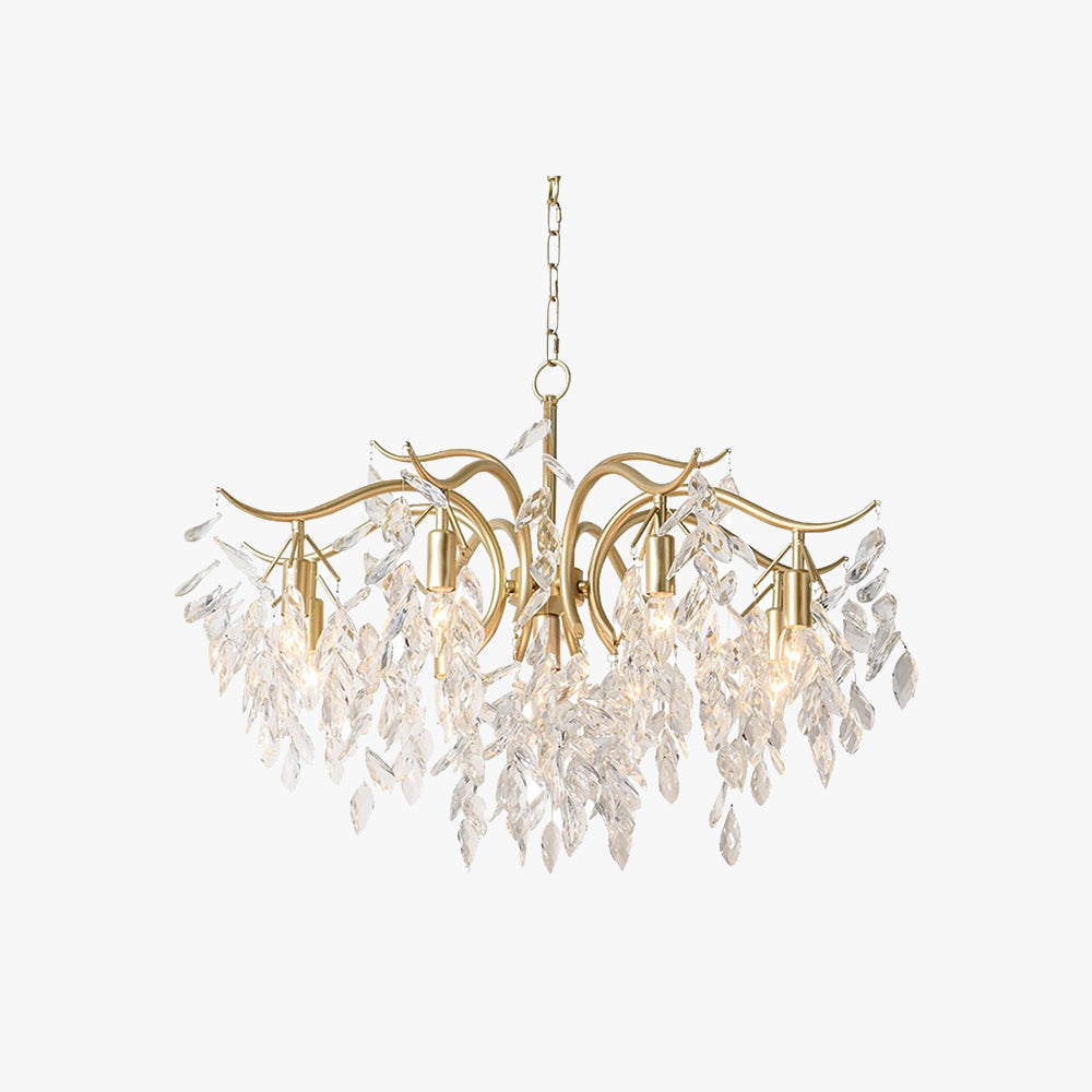 Wisteria Crystal Bloom Chandelier for Living Room Dimmable Lighting