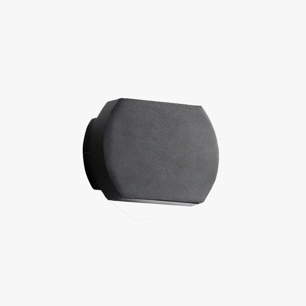 Geometric Metal Outdoor Wall Light IP65 Black Grey