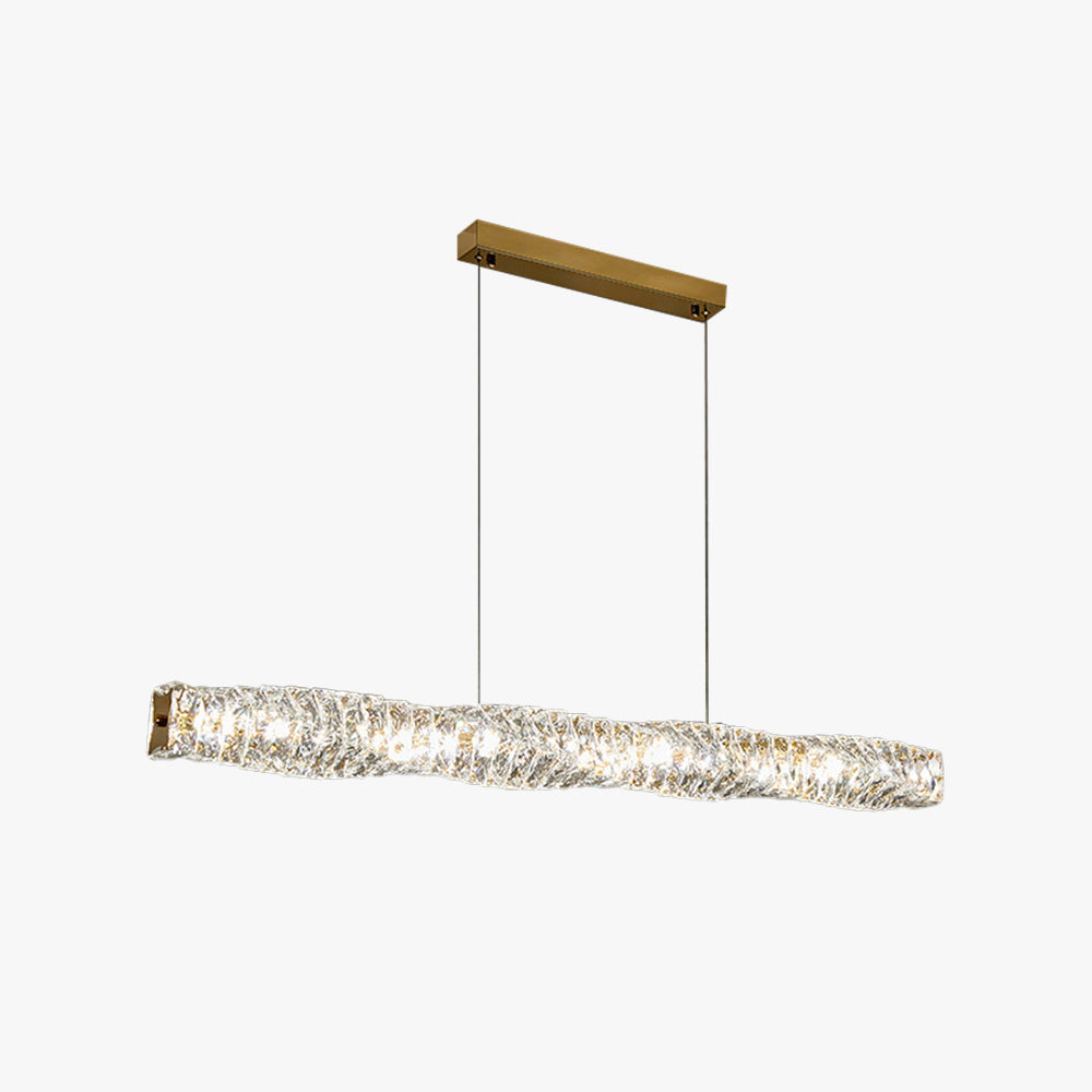 Suspension Cristal Argent Et Or En Acier Inoxydable Pour Éclairage