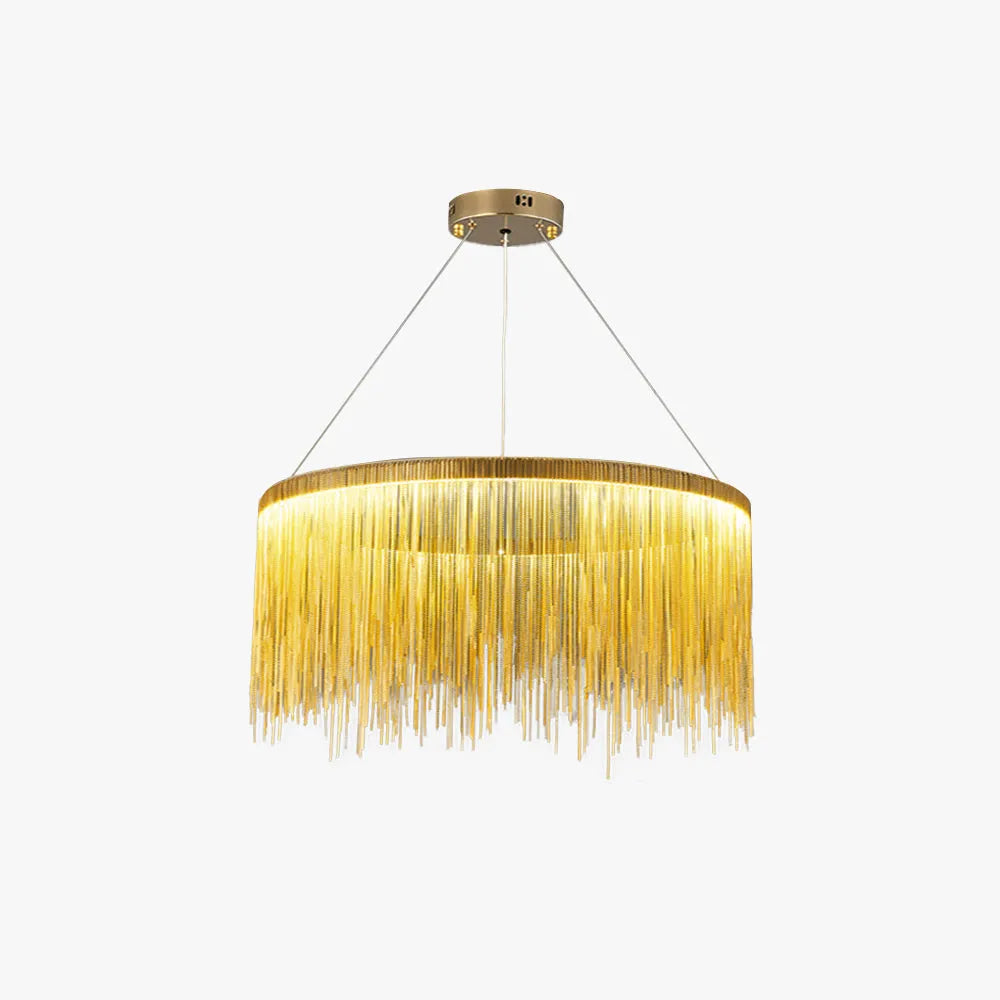 Suspension Art Déco Tassel Chaîne Éclairage Élégant Pour Salon