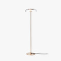 Clear Glass Floor Lamp With Metal Frame Two Colour Options