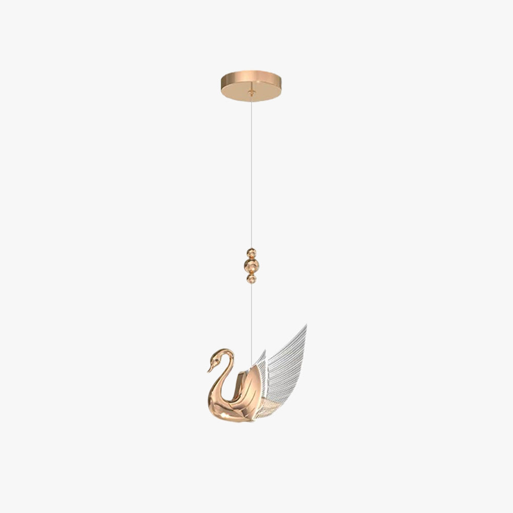 Two Tone Swan Pendant Light For Elegant Accent