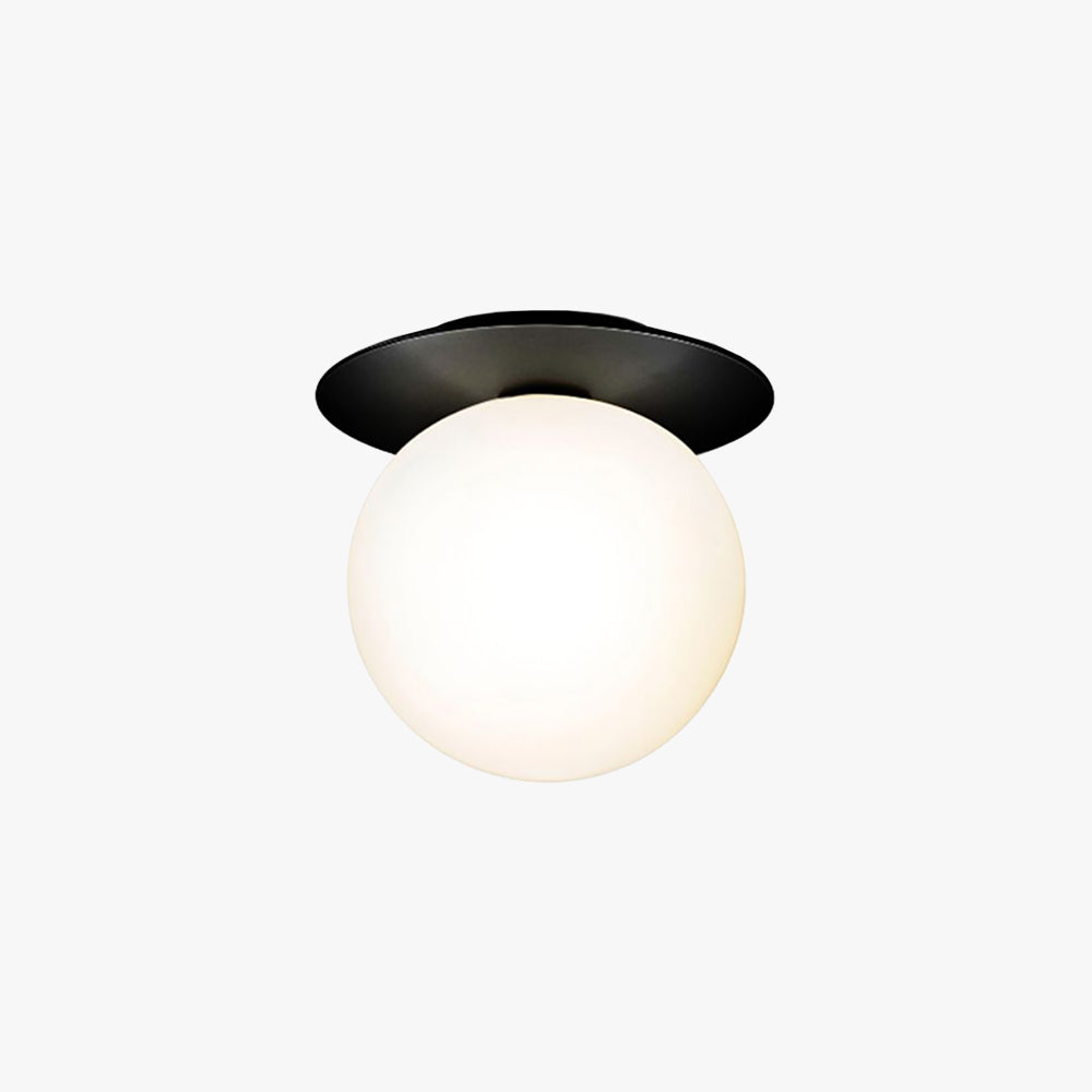 Elegant Sphere Glass Wall Light With Metal Finishes