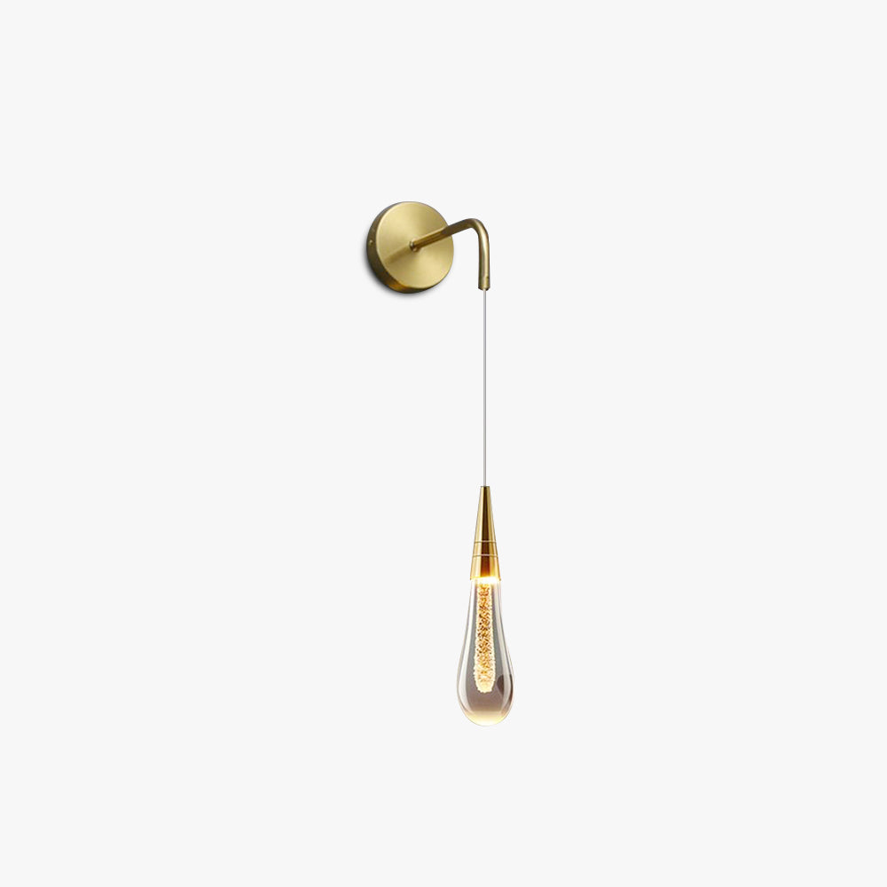 Water Drop Wall Light Black And Gold With Three Colour Settings