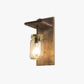 Dimmable Vintage Jar Wall Light In Wood And Metal