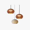 Bamboo And Metal Pendant Light With Durable Frame