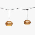 Handcrafted Bamboo Pendant Light With Durable Acrylic Core