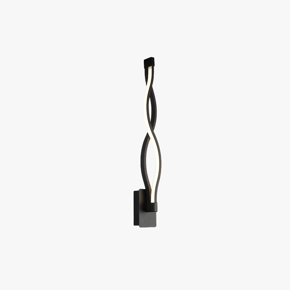 Arisha Wave Wall Lamp Indoor Black White Modern Minimal Light