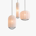Fabric Pendant Light With Soft Diffuser Vintage French Vibe