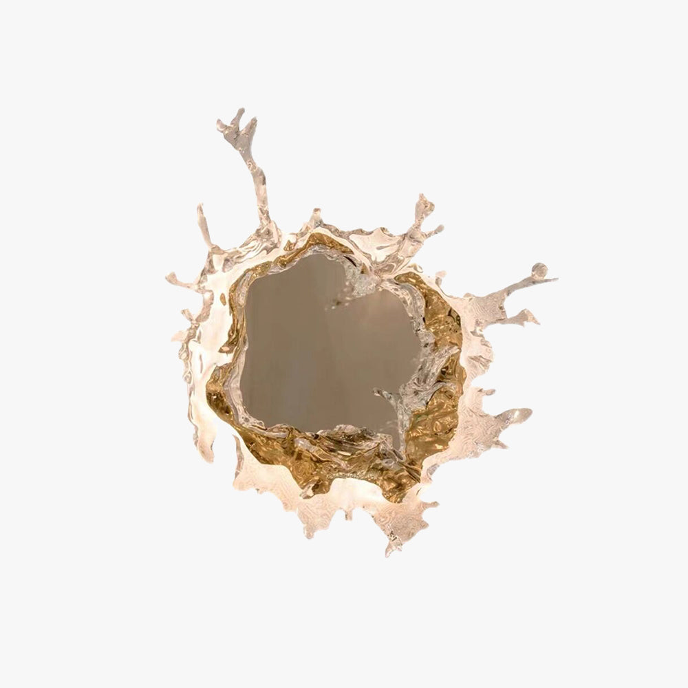 AquaRipple Mirror Wall Light In Gold Or Silver Finish