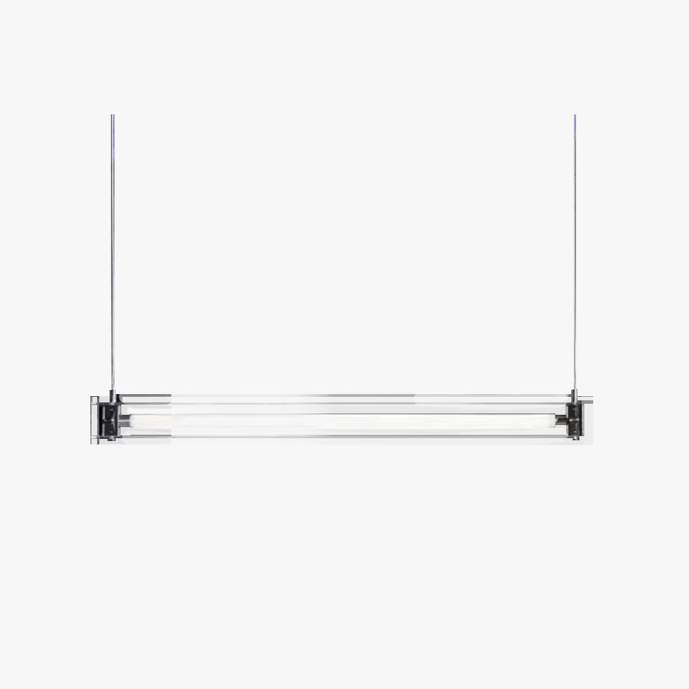 Durable Minimalist Linear Metal Pendant Light White