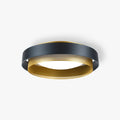 Gold Inner Ring Flush Mount Ceiling Light In White Or Black