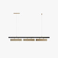 Minimalist Rectangular Pendant Light in Black Brass