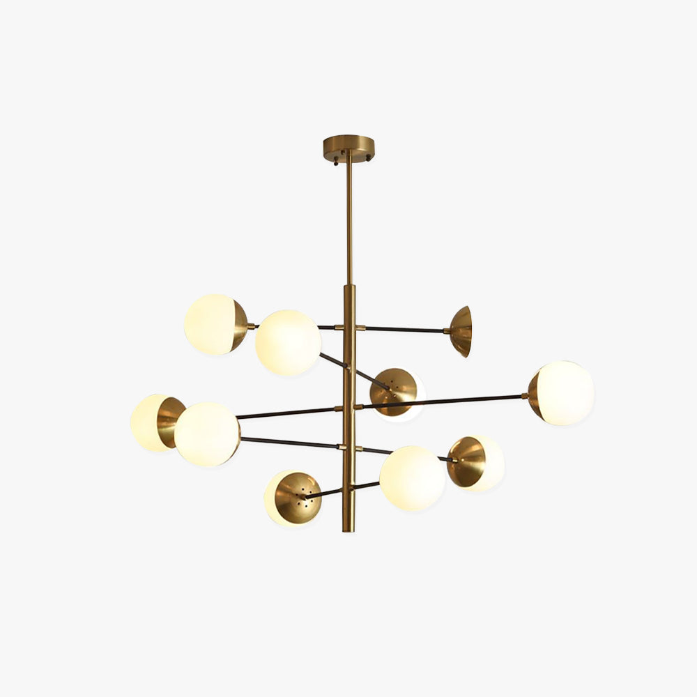 Nordic Globe Pendant Light With Warm Glow Gold Finish