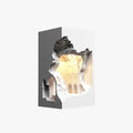 Art Deco Plaster Wall Light With Flush Mount LED White Finish