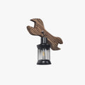Dimmable Lantern Style Wood And Metal Wall Lamp For Bedroom