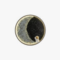 Lunar Orbit Matte Black Metal Wall Light