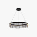 Black Ring Metal Pendant Light For Ambient Living Rooms