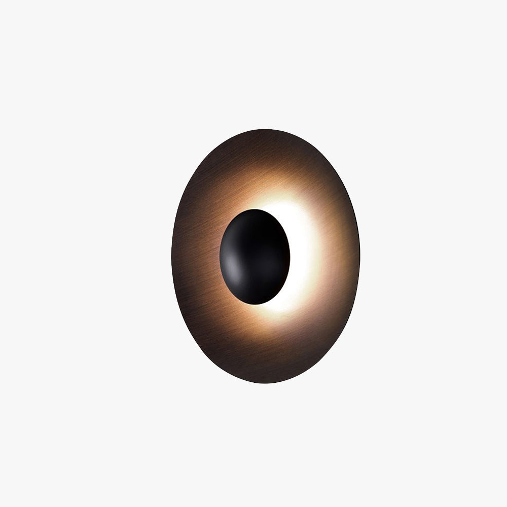 Round Metal Outdoor Wall Light Two Tone Black White IP65