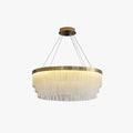 Gold Crystal Spiral Pendant Light for Living Room Ambience
