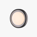 Black Metal Circular Disc LED Outdoor Wall Light