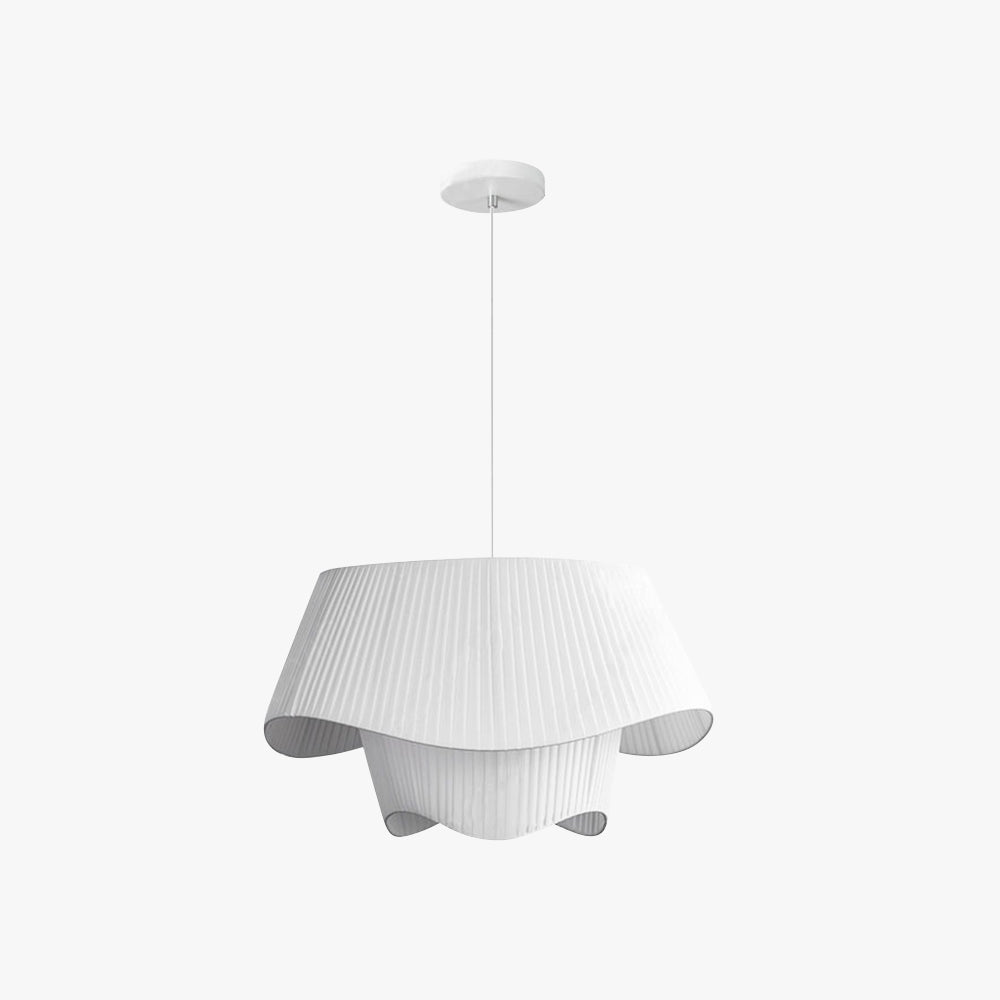 French Country Fabric And Metal Pendant Light For Warm Glow