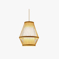 Handwoven Rattan Pendant Light With Bamboo Vintage Charm