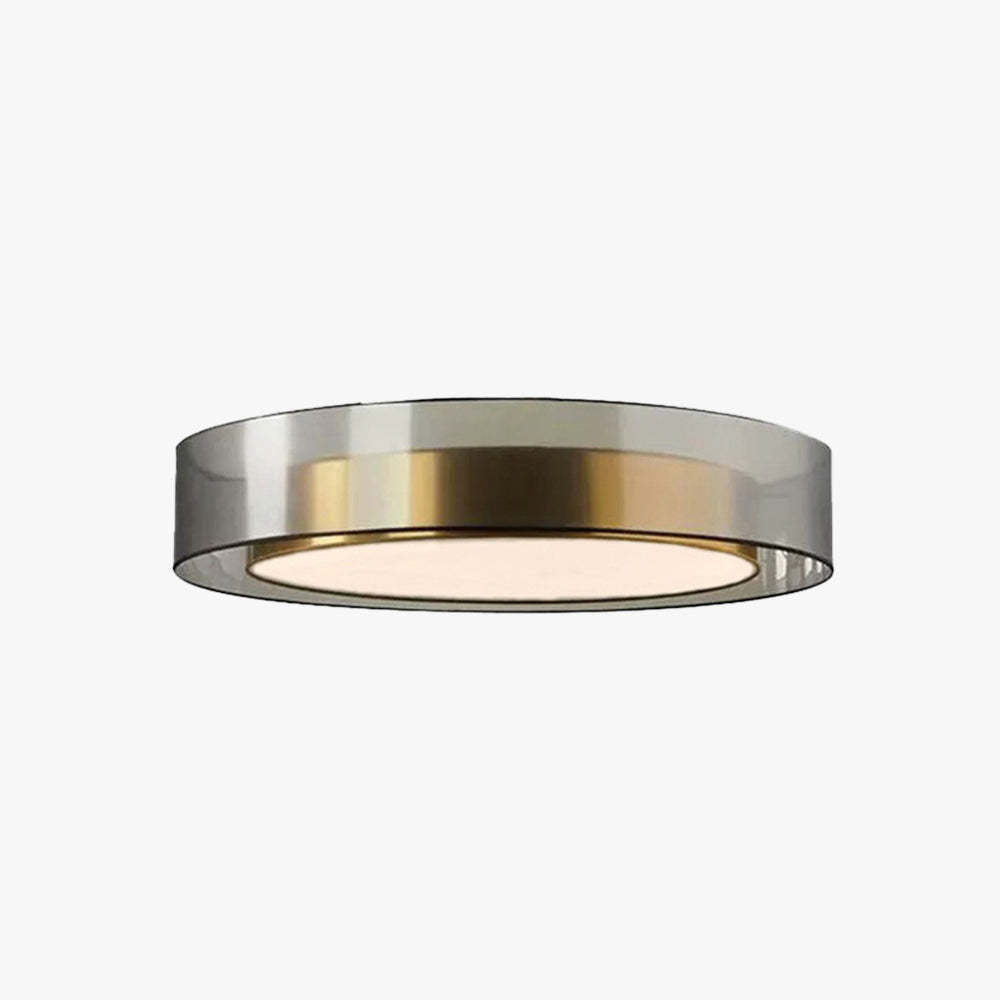 Nordic Round LED Flush Mount Ceiling Light In Gold Copper Finish