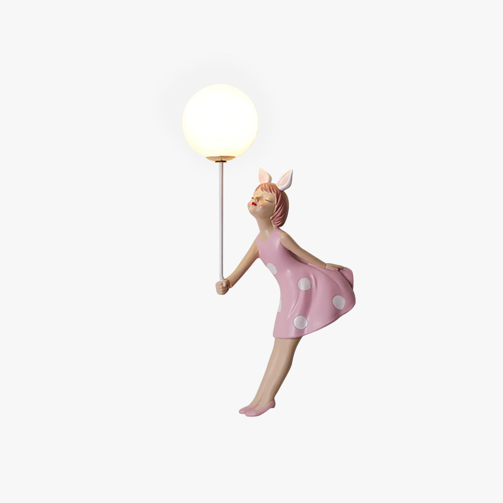 Blush Pink Balloon Wall Lamp For Kids Room