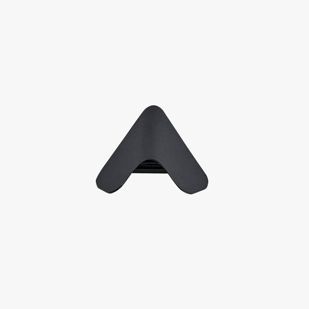 Ray Minimalist Triangle Metal Outdoor Wall Light Black White