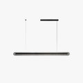 Black Metal Linear Pendant Light For Minimalist Living Room
