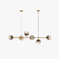 Gold Finish Bubble Glass Pendant Light For Ambient Living Areas