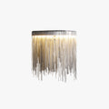 Modern Silver Tassel Chain Wall Lamp for Living Room