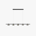 Black Modern Linear Metal Pendant Light For Ambient Lighting