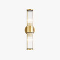 Aurora Cylindrical Gold Glass Vanity Wall Light